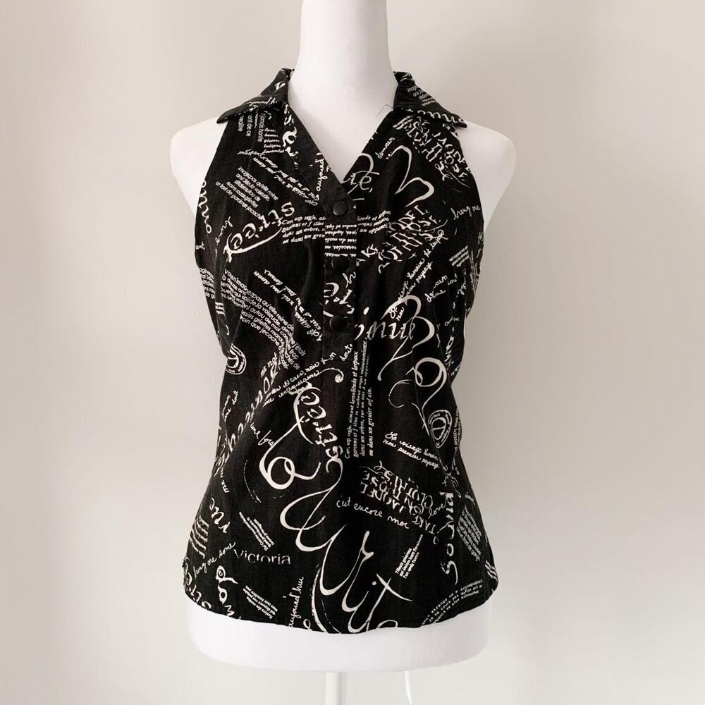 90s Sleeveless Print Top Size S